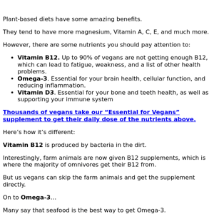 The Vegan Way To Get Enough B12, Omega-3, and D3.