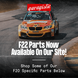 🏁F22 Parts Now Available On Garagistic!