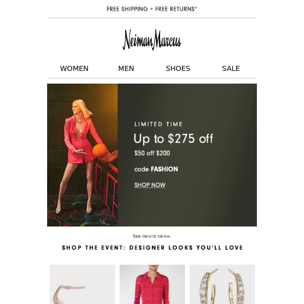 Neiman marcus discount 275 off