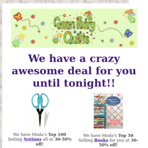 ENDS TONIGHT - An exciting announcement from Green Fairy Quilts