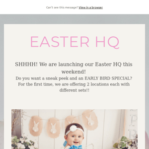 SHHH! Sneak Peek for Easter HQ!!  Coupon code inside!