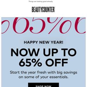 Up to 65% off for the new year 🎊