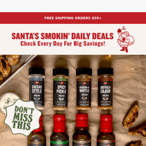 Santa's Smokin' Deals🎅25% OFF Wing Bundles