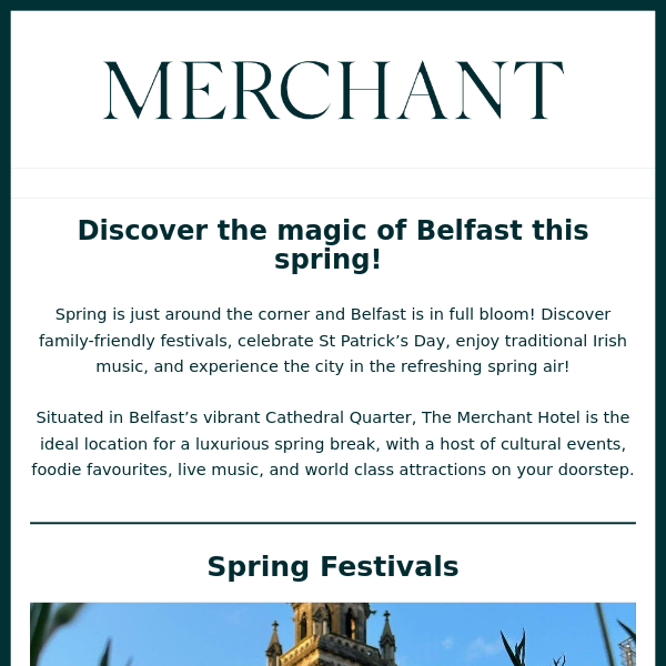 Discover the magic of Belfast this spring!