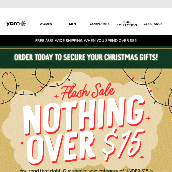 FLASH SALE: Shop nothing under $15 😱