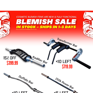 IN STOCK 🚨 Blemish Transformer Bars, 250k Power + NEW Limited Cerakote Colors for Duffs