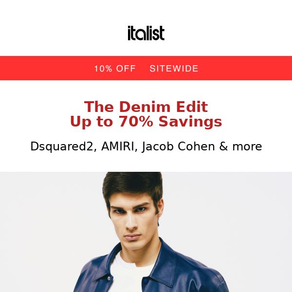 👖 The Denim Edit up to 70% off—DSQ2, AMIRI, Jacob Cohen & more
