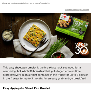 Easy Sheet Pan Omelet