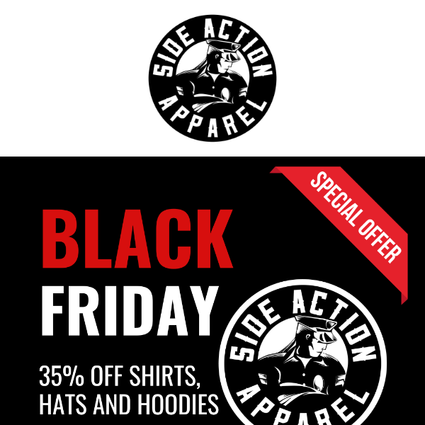 35% OFF SHIRTS, HATS AND HOODIES. ONLINE ONLY!!