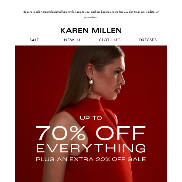 Take up to 70% off everything