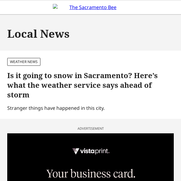 Will it snow in Sacramento this week? The latest forecast