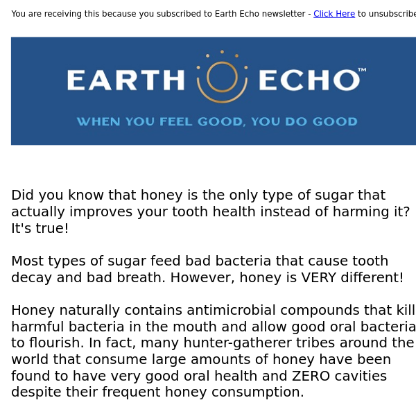 use raw honey to rebuild teeth 🍯