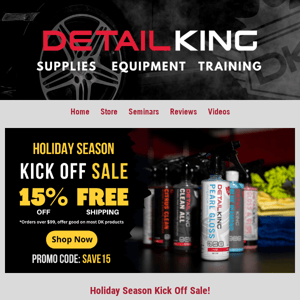 Holiday Kickoff Sale! Big Savings on DK Products, Overstock Items, and Mytee Extractors