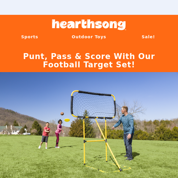 Football and Disc Target Kick 'n Toss Set