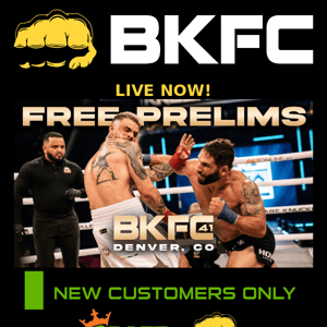 LIVE NOW! FREE PRELIMS BKFC 41 COLORADO PERRY vs ROCKHOLD