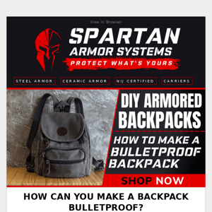 NEW BLOG: DIY Backpack Armor Made Easy!