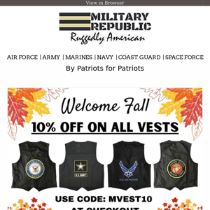 ★Military & Biker Genuine Leather Vests - Get 10% Discount Today!