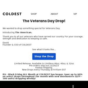 the veterans day drop...❄️