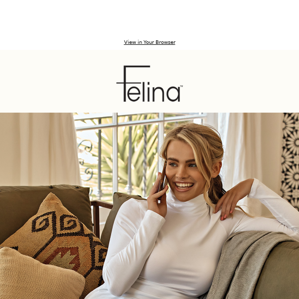 Felina, Long Sleeve Cotton Modal Turtleneck