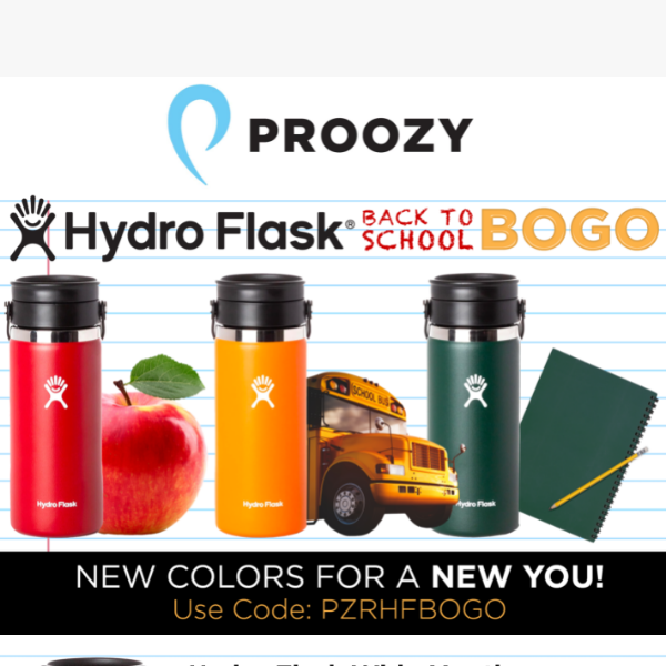 BOGO HYDROFLASK SALE: Get yours before they're gone 🍎📚