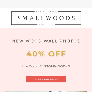 New Wood Wall Photos Extra 40% OFF!