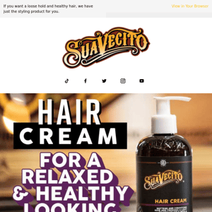 For a loose and healthy look, choose Suavecito Hair Cream