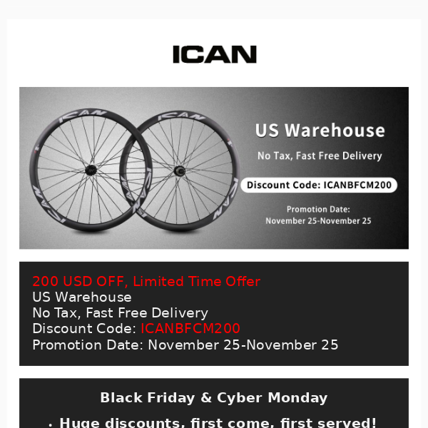 ICAN Limited Time Offer $200 Off--Only One Day！