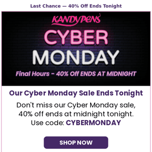 Last Chance For KandyPens Cyber Monday Sale