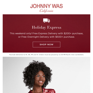 Our Gift to You? Free Express Shipping!