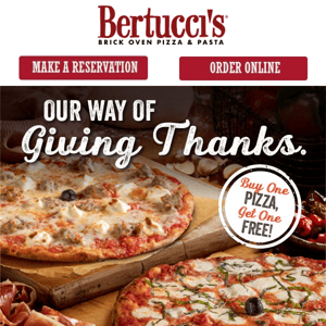 🍕FREE Pizza To Say Thank You!