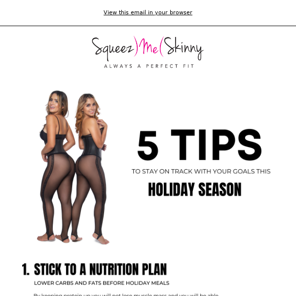 Let Squeez Me Skinny help you stay on track during holidays 😍