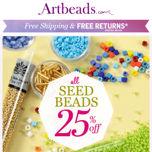 ALL Seed Beads 25% Off 😍 Shop & SAVE 