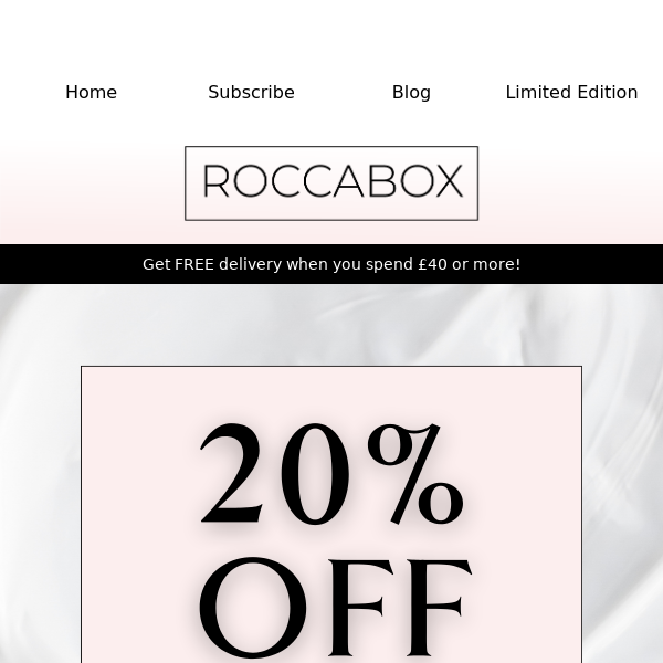 Extra 20% off selected boxes ✨