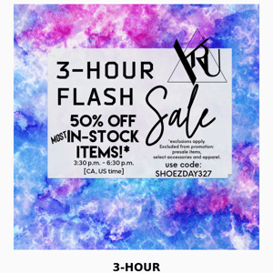 🟪3-HOUR FLASH SALE! 3:30PM-6:30PMpst]