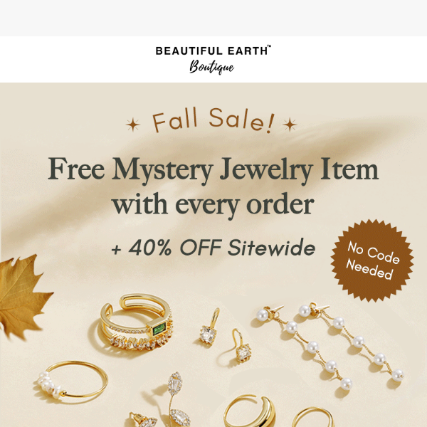 Stunning FREE Mystery Jewelry with every order ✨