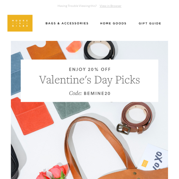 ATTN Romantics: 20% OFF Valentine's Day Picks