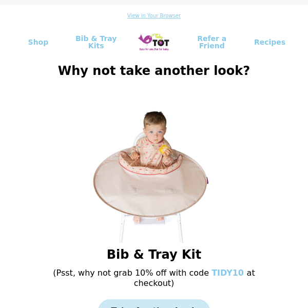 Your Bib & Tray Kit is waiting
