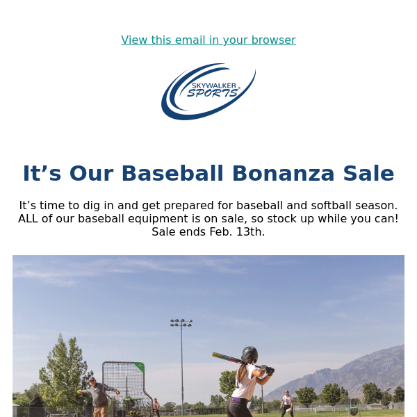 Baseball Bonanza Sale