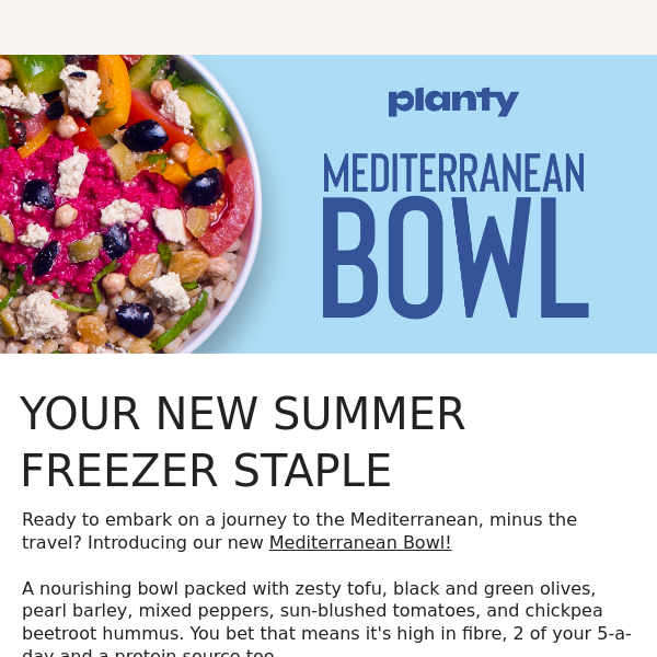 Discover our Mediterranean Bowl  ☀️