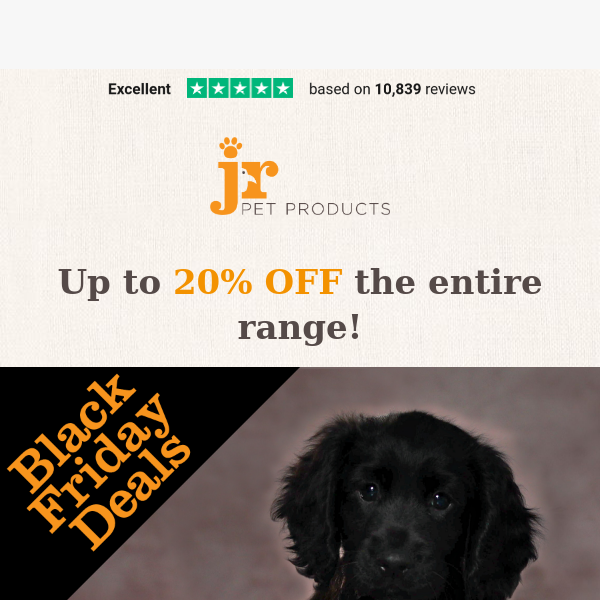 Up to 20% Off our ENTIRE Range | Black Friday Deals