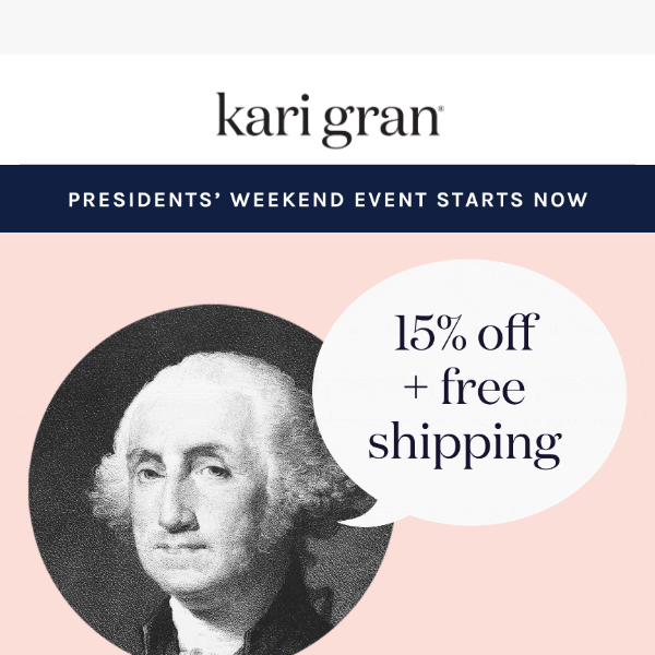 15% Off + Free Shipping Starts Now