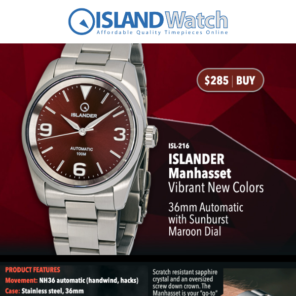 Islander Manhasset Automatic Watch