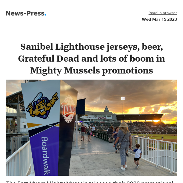 News alert: Sanibel Lighthouse jerseys, beer, Grateful Dead, and lots of boom in Mighty Mussels 2023 promotional schedule