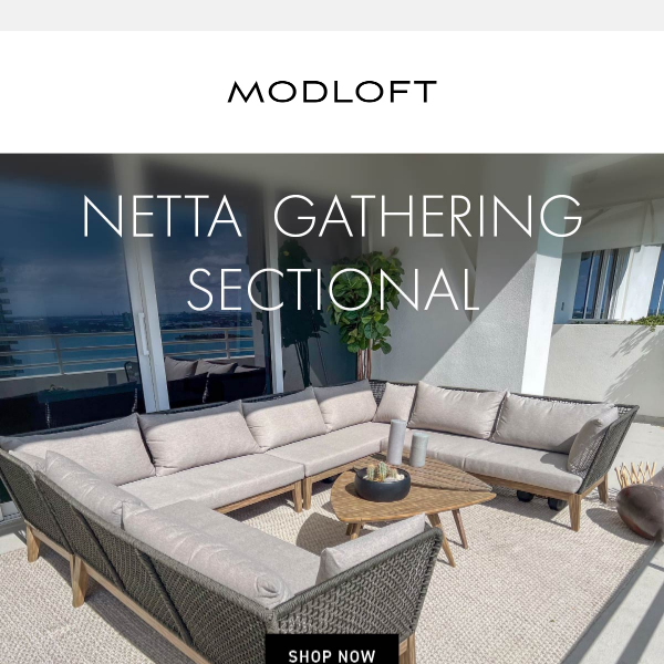 Introducing the Netta Gathering Sectional: Elevate Your Outdoor Space with Modern Sophistication