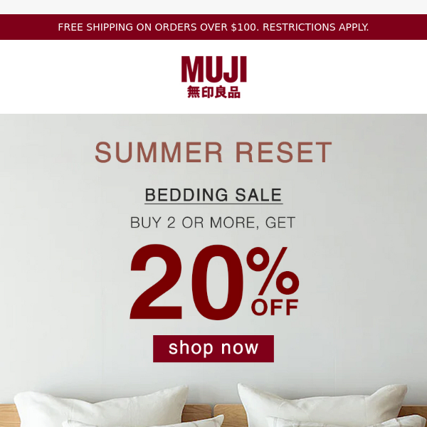 20% OFF Bedding To Reset Your Summer Space!