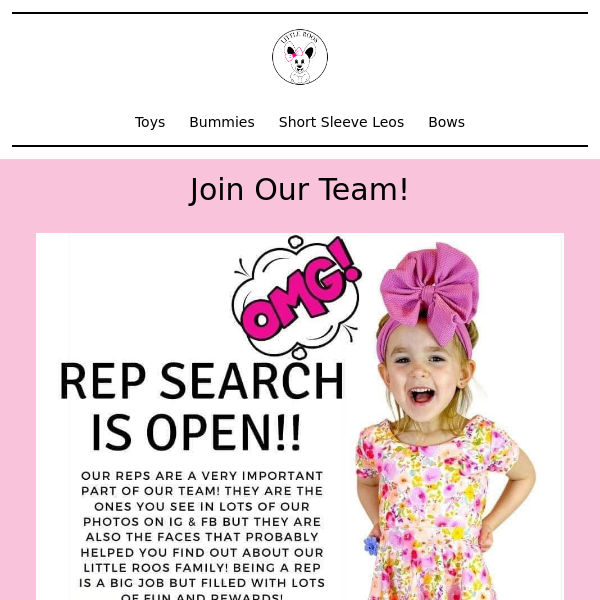 Rep Search is OPEN!