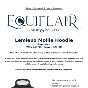 Deal of the Day - Lemieux Mollie Hoodie - Now £25.00