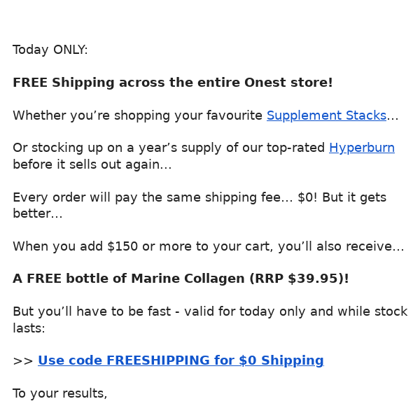 Where to send your FREE Marine Collagen?