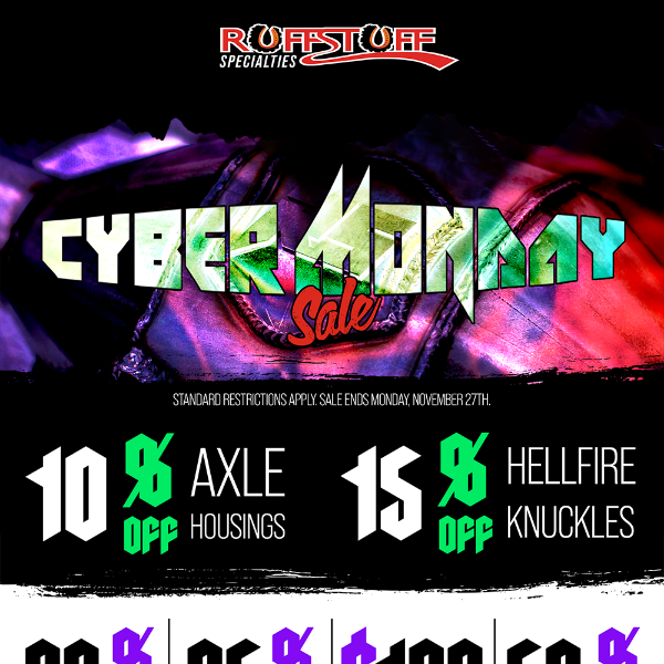 RuffStuff Cyber Monday Sale!
