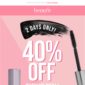 FLASH SALE: 40% OFF They’re Real! Mascara